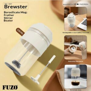 Borosilicate Mug: Frother | Stirrer | Beater